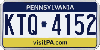 PA license plate KTQ4152