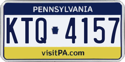 PA license plate KTQ4157