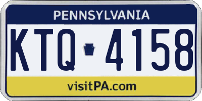 PA license plate KTQ4158