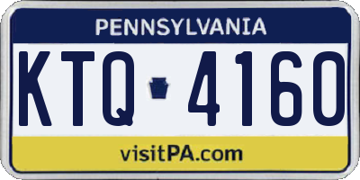 PA license plate KTQ4160