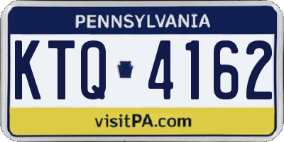 PA license plate KTQ4162