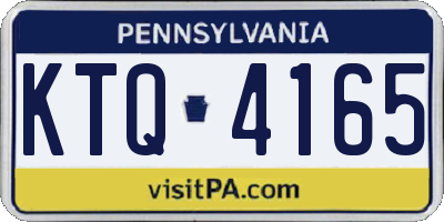 PA license plate KTQ4165