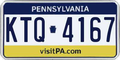 PA license plate KTQ4167