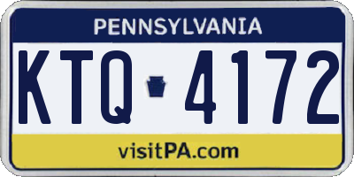 PA license plate KTQ4172