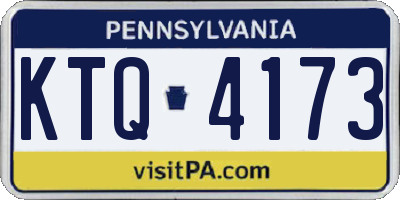 PA license plate KTQ4173