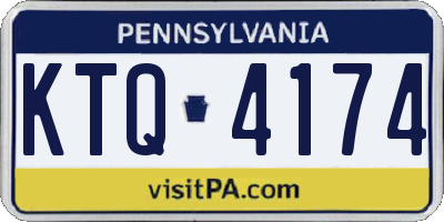 PA license plate KTQ4174