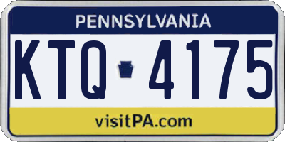 PA license plate KTQ4175