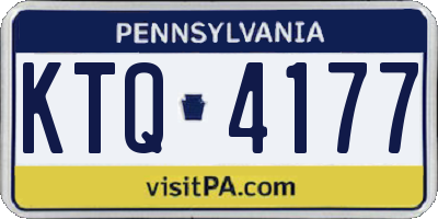 PA license plate KTQ4177