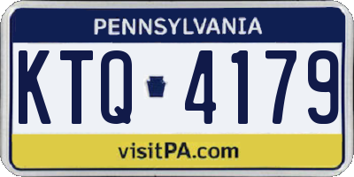 PA license plate KTQ4179
