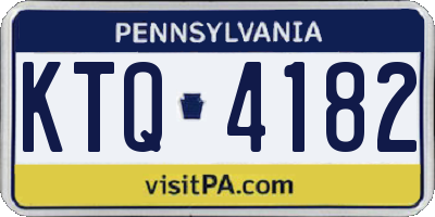 PA license plate KTQ4182