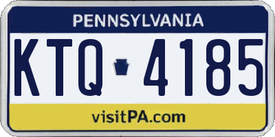 PA license plate KTQ4185