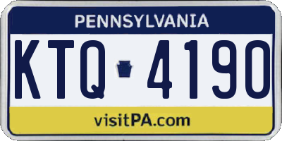PA license plate KTQ4190