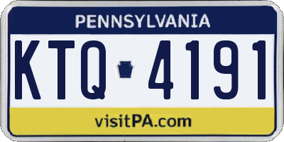 PA license plate KTQ4191