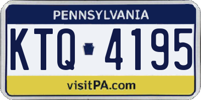 PA license plate KTQ4195
