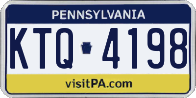 PA license plate KTQ4198