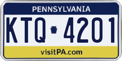 PA license plate KTQ4201