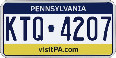 PA license plate KTQ4207