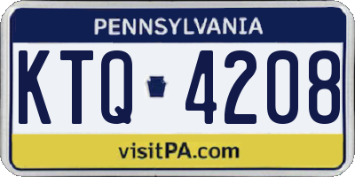 PA license plate KTQ4208