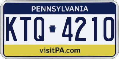 PA license plate KTQ4210