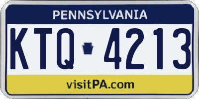 PA license plate KTQ4213