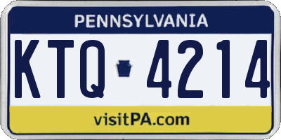 PA license plate KTQ4214