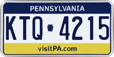 PA license plate KTQ4215