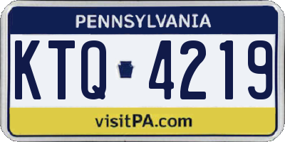 PA license plate KTQ4219
