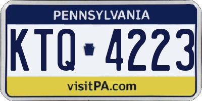 PA license plate KTQ4223