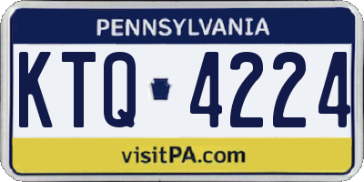 PA license plate KTQ4224
