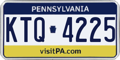 PA license plate KTQ4225