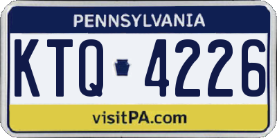 PA license plate KTQ4226