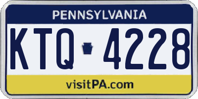 PA license plate KTQ4228