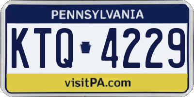 PA license plate KTQ4229