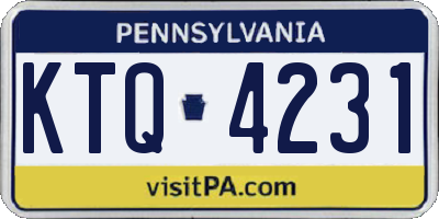 PA license plate KTQ4231