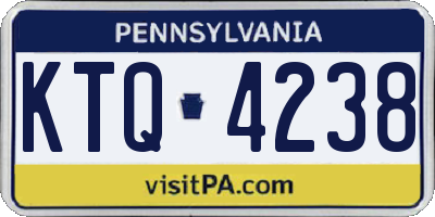 PA license plate KTQ4238
