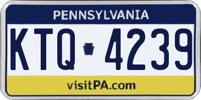 PA license plate KTQ4239