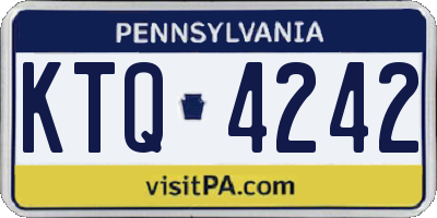 PA license plate KTQ4242