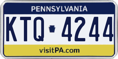 PA license plate KTQ4244