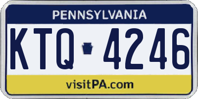 PA license plate KTQ4246