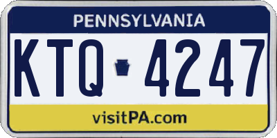 PA license plate KTQ4247