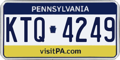 PA license plate KTQ4249