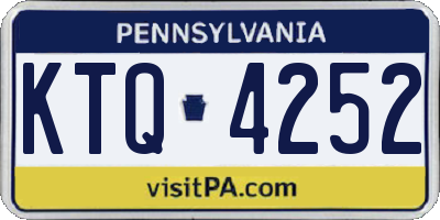 PA license plate KTQ4252