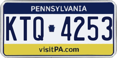 PA license plate KTQ4253