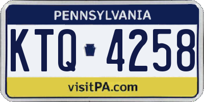 PA license plate KTQ4258