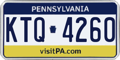 PA license plate KTQ4260