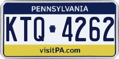 PA license plate KTQ4262