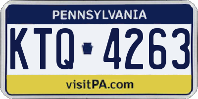 PA license plate KTQ4263