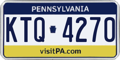PA license plate KTQ4270