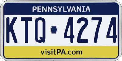 PA license plate KTQ4274