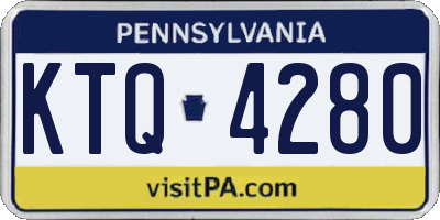 PA license plate KTQ4280
